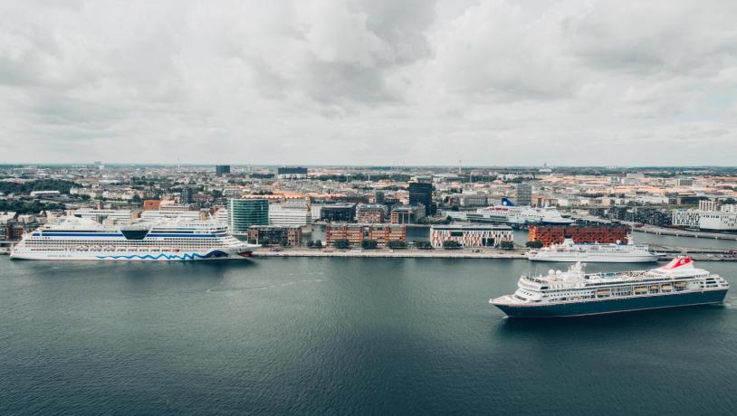 Cruise ships at Langelinie