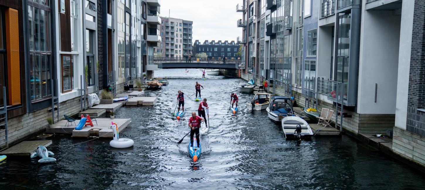 SUP boarding in Copenhagen's canals