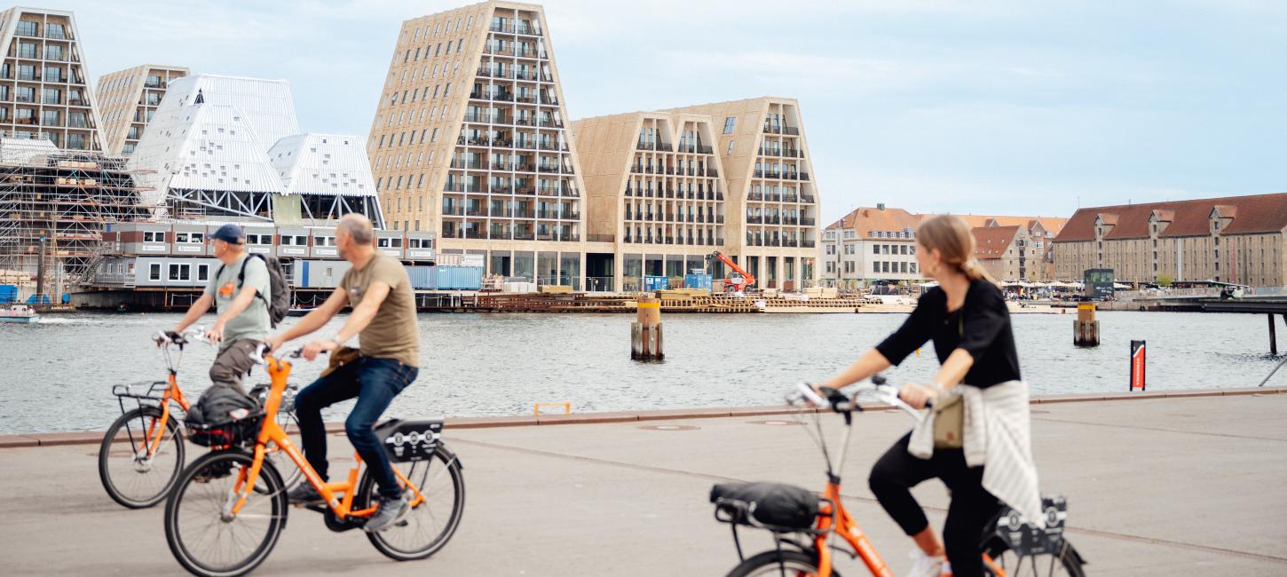 Biking at Ofelia Plads