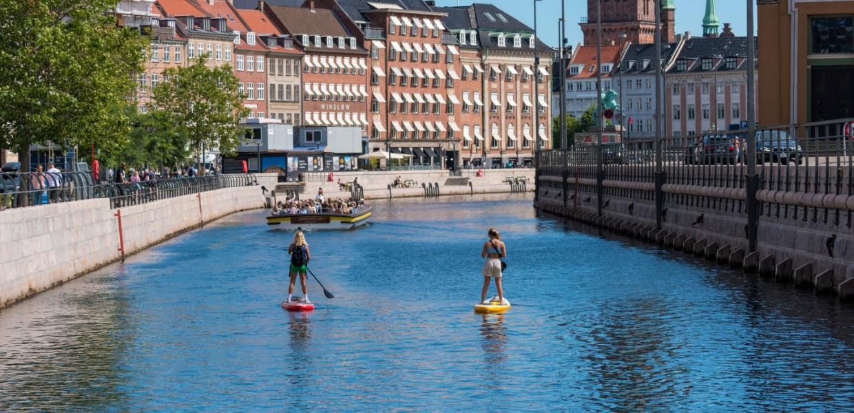 Copenhagen views from a SUP board