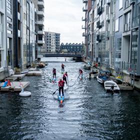 SUP boarding in Copenhagen's canals